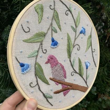 Whimsical Bird Embroidery Pattern |..