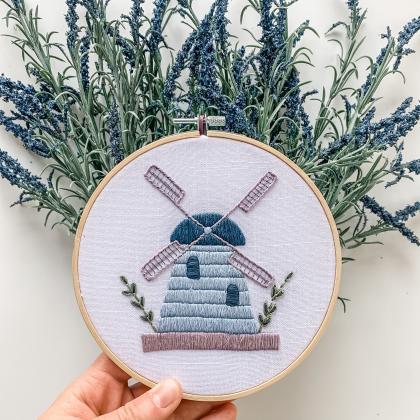 Windmill Hand Embroidery Pattern | ..