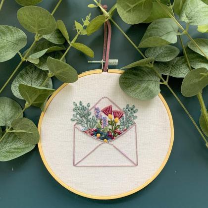 Floral Envelope Hand Embroidery Pattern |..
