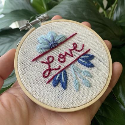 Love Embroidery Pattern | Instant D..