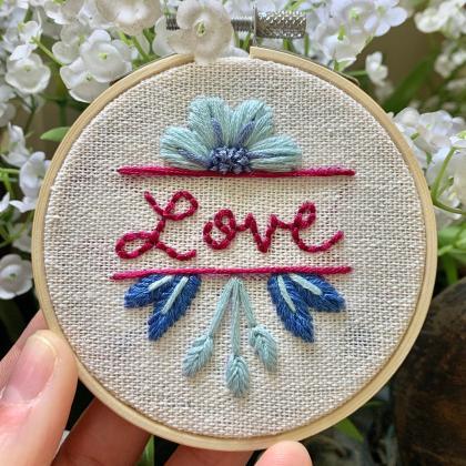 Love Embroidery Pattern | Instant D..