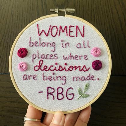 RBG Quote | RBG Embroidery | Hand E..