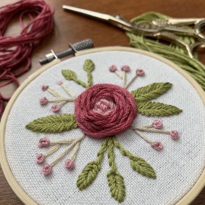 English Rose Embroidery Pattern | P..