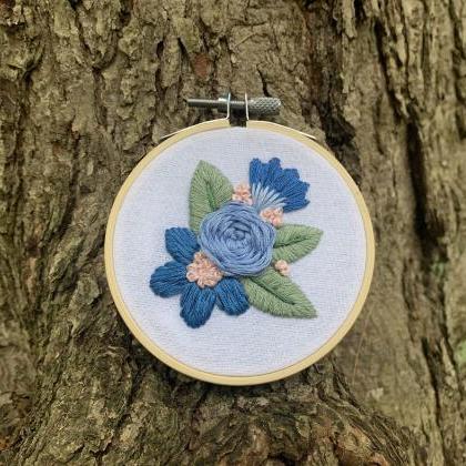 Blue Rose Embroidery Pattern | Prin..