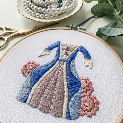 1770s Dress Hand Embroidery Pattern..