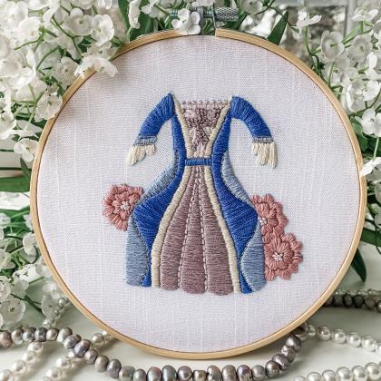 1770s Dress Hand Embroidery Pattern..