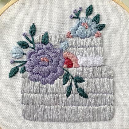 Wedding Cake Hand Embroidery Patter..