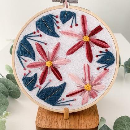 Tropical Blooms Hand Embroidery Pat..