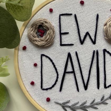 Ew David Hand Embroidery Pattern | ..